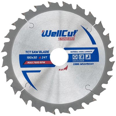 Пильный диск WellCut Standard 50 шт/уп 185x20 ламинат WS48185 фото