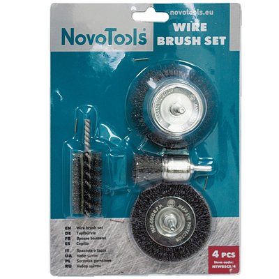 Набір щіток NovoTools для дрилі 4 шт/уп ящик 48 шт NTWBSCS/4 фото